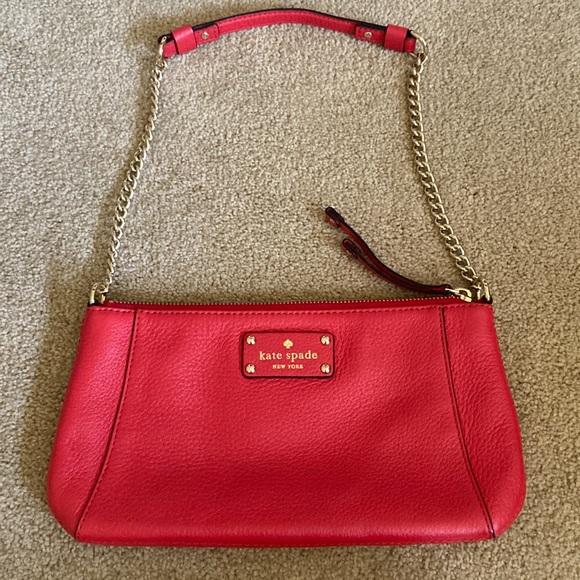 kate spade Bags Kate Spade Red Leather Shoulder Bag Poshmark